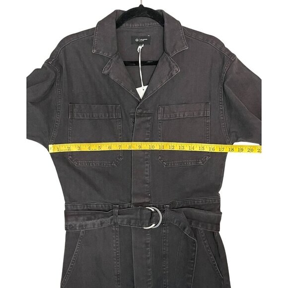 AG Adriano Goldschmied Ryleigh Utility Denim Jumpsuit Sulfur Black SM NWT $298 - Picture 11 of 13